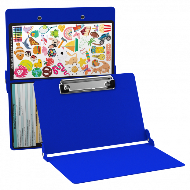 WhiteCoat Clipboard® - Blue Child Life Specialist Edition